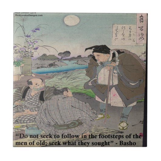 芭蕉と有名な名言 タイル (正面)