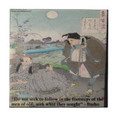 芭蕉と有名引用文 タイル (正面)