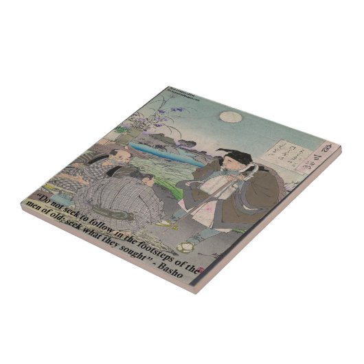 芭蕉と有名引用文 タイル (側面)