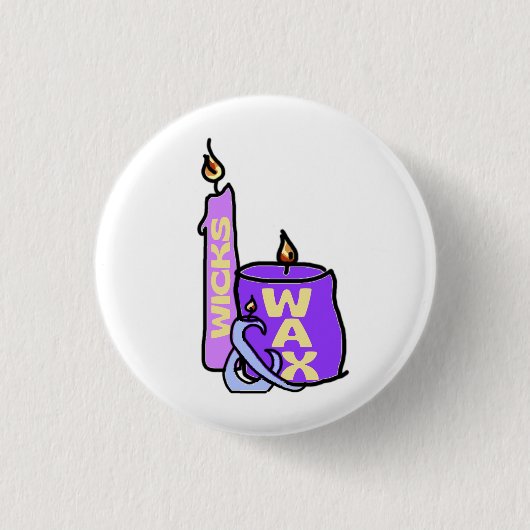 芯とワックスコレクタブルピン 缶バッジ (正面)