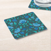 花с柄 スクエアペーパーコースター (アングル)