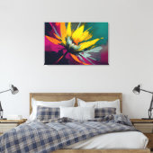 花々のオデッセイ - 動く表現の華麗な開花 キャンバスプリント (インサイチュ (寝室))