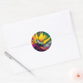 花々のオデッセイ - 動く表現の華麗な開花 ラウンドシール (封筒)