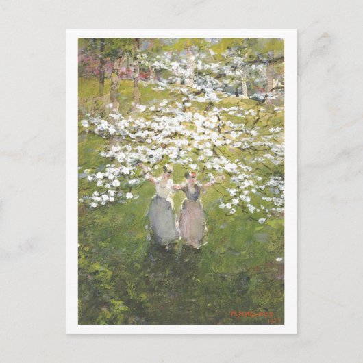 花々の友情/姉妹絵を描愛 ポストカード (正面)