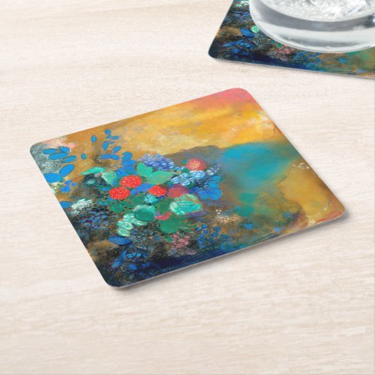 花々の間のオフェリア，レドン スクエアペーパーコースター (アングル)