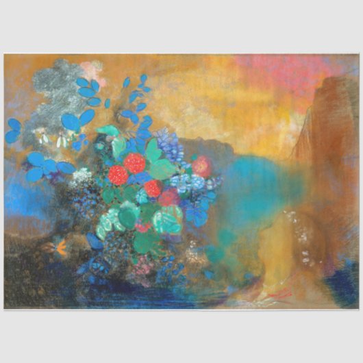 花々の間のオフェリア,レドン 薄葉紙 (正面)