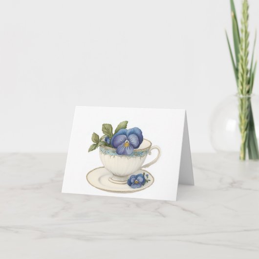 花あいさつカード付き茶碗 カード (正面)