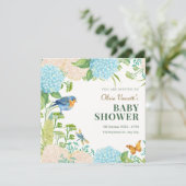 花あじさいバードバタフライベイビーシャワー 招待状 (スタンド正面)