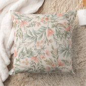 花いたるところで桃と青のセージ クッション (ブランケット)