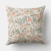 花いたるところで桃と青のセージ クッション (裏面)