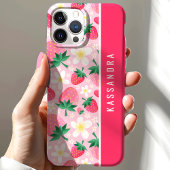 花いちごカスタム名前 Case-Mate iPhoneケース