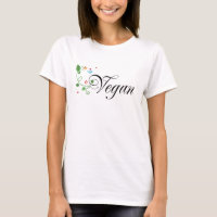 花いっぱいのビーガンのTシャツ
