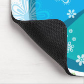 花いっぱいのピースサインのマウスパッド マウスパッド (コーナー)