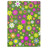 花いっぱいの分野パターン クリップボード (裏面)