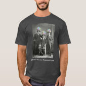 花いっぱいの帽子のおもしろいな自己遠出のヴィンテージのゲイの男性 Tシャツ (正面)