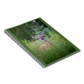 花いっぱいの雑木林の写真のノートのシカ ノートブック (右側)