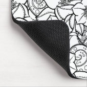 花いっぱいのZendoodle マウスパッド (コーナー)