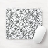 花いっぱいのZendoodle マウスパッド (マウス)
