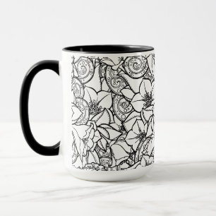 花いっぱいのZendoodle マグカップ