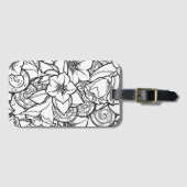 花いっぱいのZendoodle ラゲッジタグ (正面横)