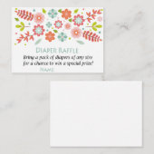 花おむつラッフルチケット プレイスカード (正面/裏面)