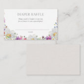 花おむつラッフル挿入囲いカード エンクロージャーカード (正面/裏面)