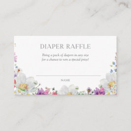 花おむつラッフル挿入囲いカード エンクロージャーカード