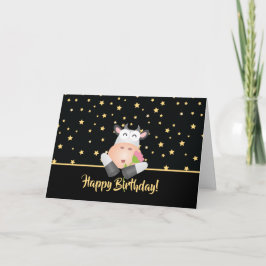 花おもしろいが可愛いハッピーバースデー カード