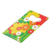 花おもしろい力壁紙 クレジットカード栓抜き (正面アングル)