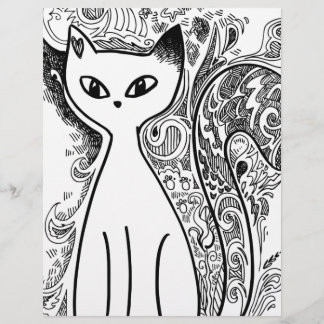 花おもしろい柄の猫