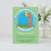 花おもしろい漫画の可愛い草原の犬 招待状 (スタンド正面)