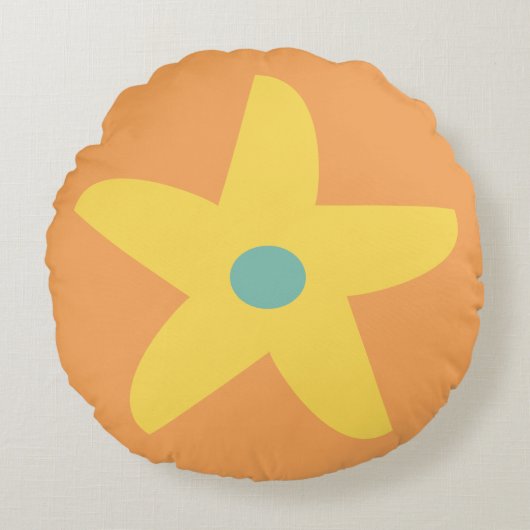 花おもしろい装飾用クッション ラウンドクッション (正面)