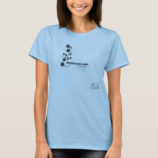 花およびつる植物- SurfnLearn.com Tシャツ (正面)
