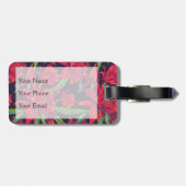 花およびハチドリ|のモノグラム ラゲッジタグ (裏面横)