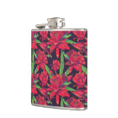 花およびハチドリ フラスク (左)