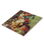 花およびフルーツが付いている静物画 タイル (側面)