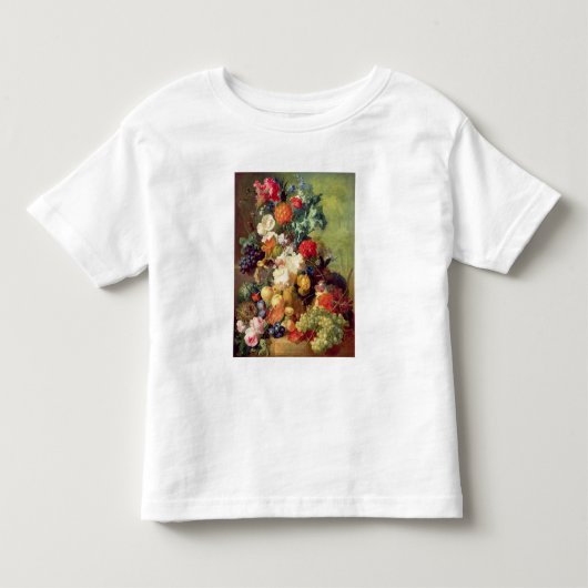 花およびフルーツが付いている静物画 トドラーTシャツ (正面)