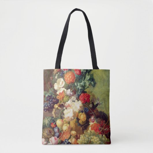 花およびフルーツが付いている静物画 トートバッグ (正面)