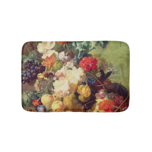 花およびフルーツが付いている静物画 バスマット (正面)