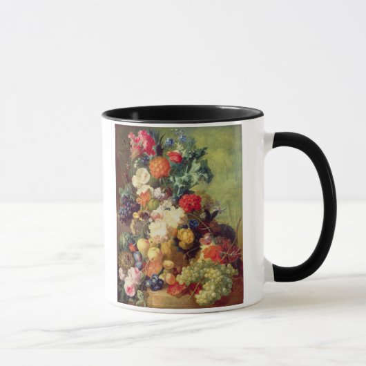 花およびフルーツが付いている静物画 マグカップ (右)