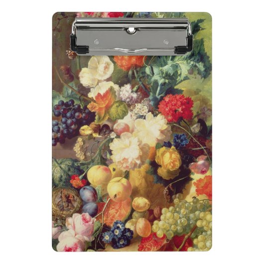 花およびフルーツが付いている静物画 ミニクリップボード (正面)