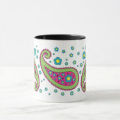 花およびペイズリーのマグ マグカップ (中央)