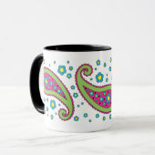 花およびペイズリーのマグ マグカップ (正面左)