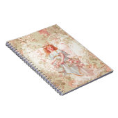 花および天使のヴィンテージのコラージュ ノートブック (右側)