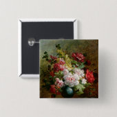 花および楽譜の静物画 缶バッジ (正面&裏面)