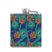 花および羽|のモノグラム フラスク (裏面)