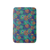 花および羽 バスマット (正面縦)