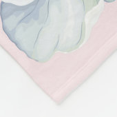 花および蝶フリースのベビーブランケット フリースブランケット (角)