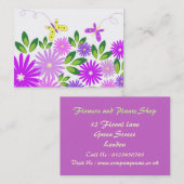 花および蝶-名刺 名刺 (正面/裏面)