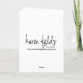 花および鳥の挨拶状 カード (裏面)